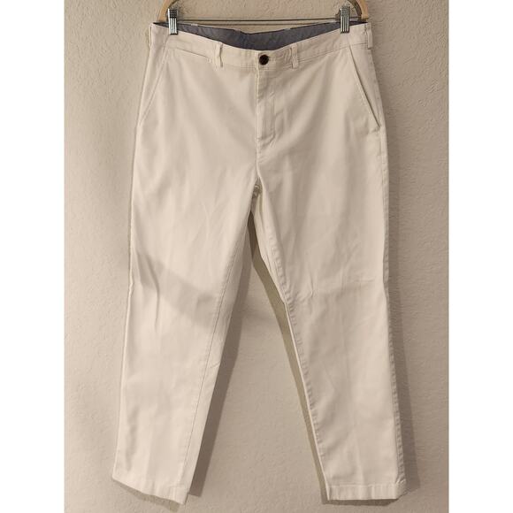 Brooks Brothers Clark Fit Men’s Chino Pants W36 L32 White Flat Front Dress... - Picture 1 of 7
